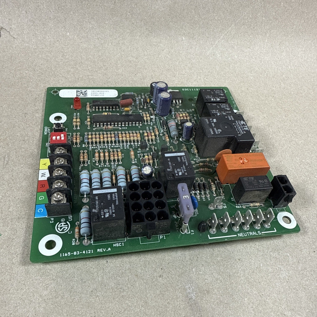 TESTED✅ Goodman Amana Furnace Control Board Part # 1165-83-4121 Rev A PCBBF132