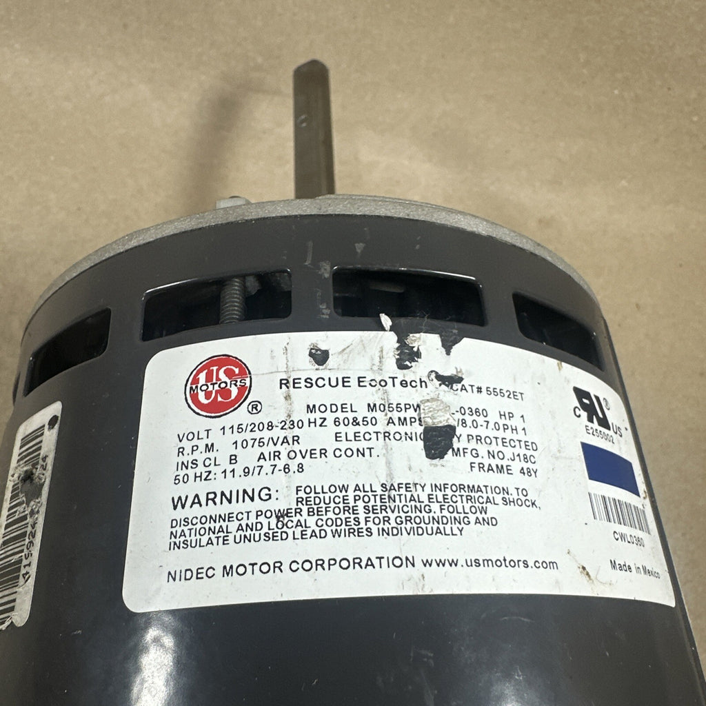 US Motors RESCUE EcoTech M055PWCWL-0360 ECM Blower Motor 1HP H829088966  (H1)