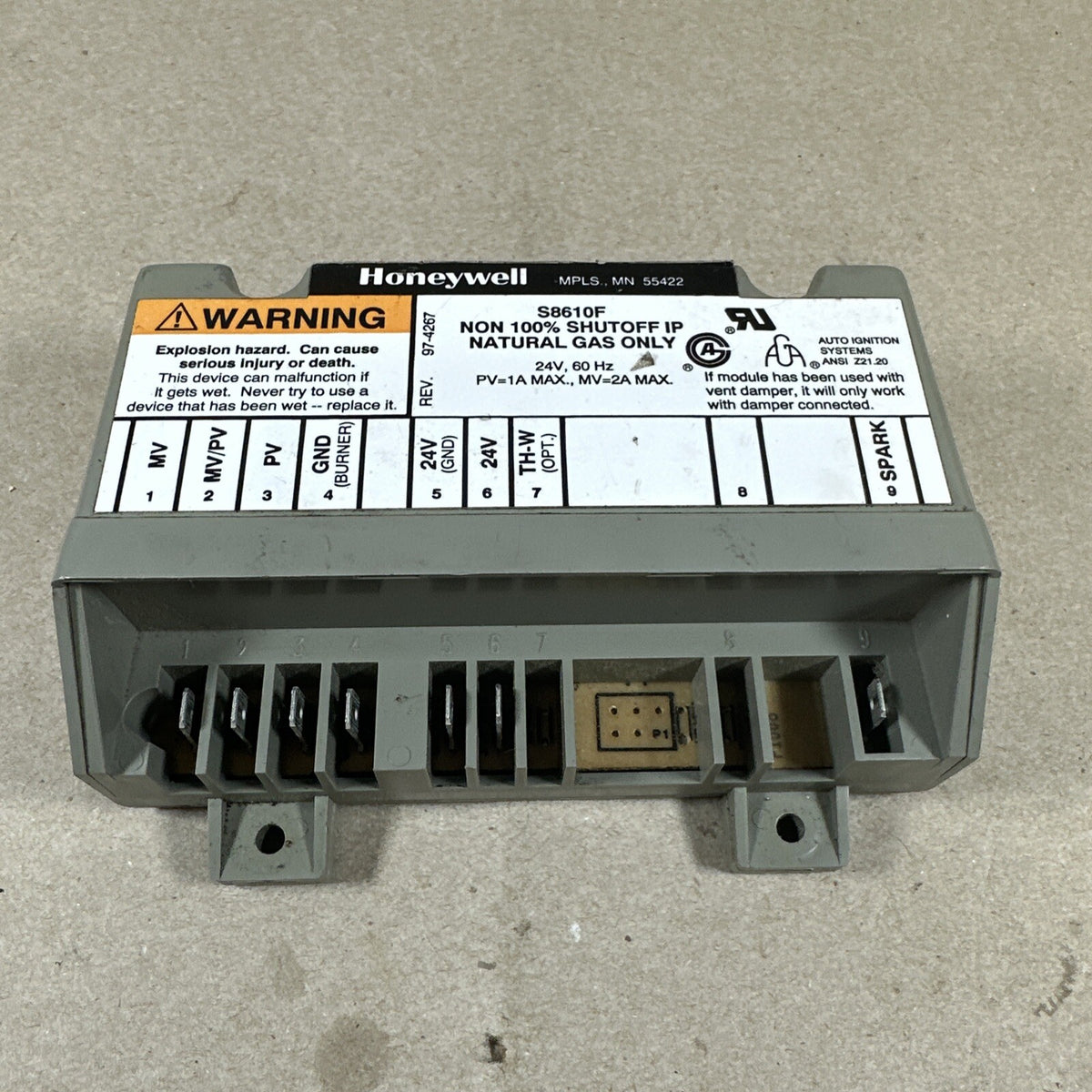TESTED! Honeywell S8610F Intermittent Pilot Module Control Board S8610F1008 (SP2