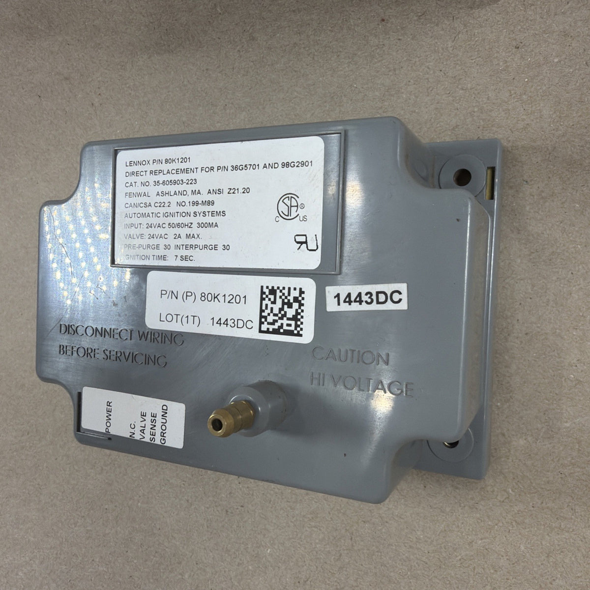 🔥🔥 LENNOX 80K1201 Ignition Control Module FENWAL 35-605903-223 36G5701 (N13)