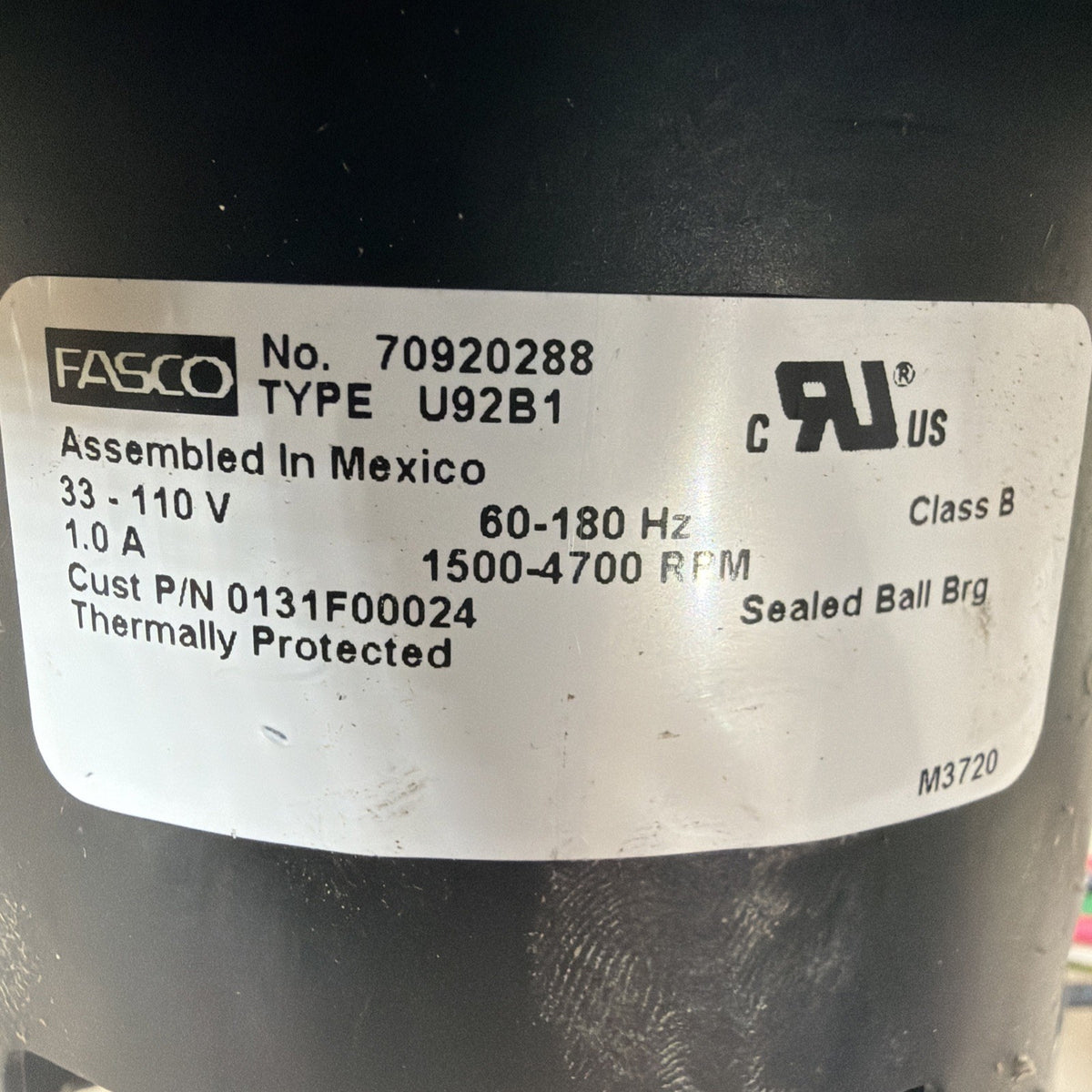 TESTED🔥 Fasco 70920288 Furnace Inducer Motor 0131F00024