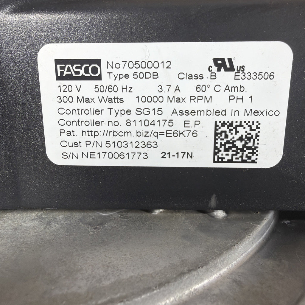 TESTED🔥 FASCO 50DB 70500012 Type 50DB Motor Blower SJK7751678-1 511-050-212