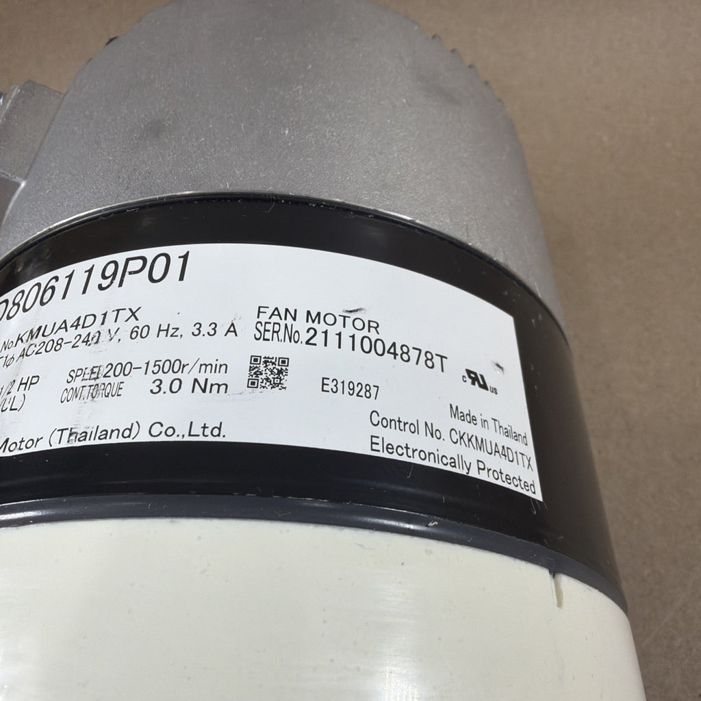 🔥🔥 Panasonic KMUA4D1TX Fan Motor D806119P01 1/2HP 208-240V 200-1500RPM 3.3A