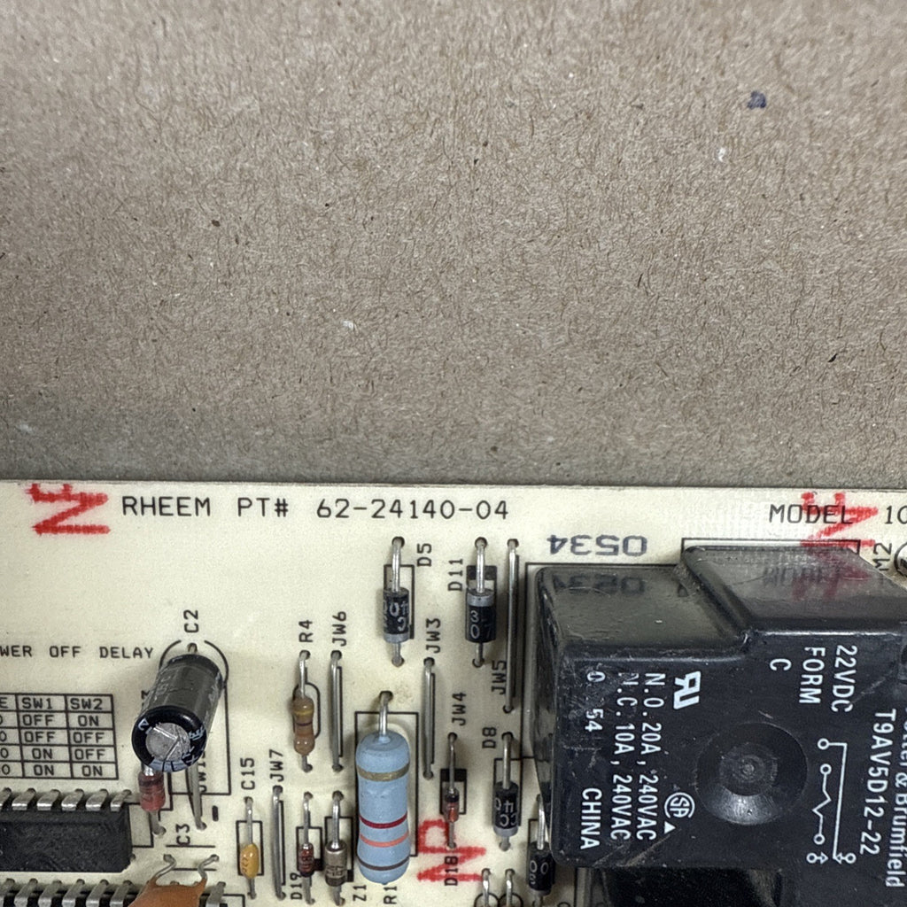 RHEEM RUDD 1028-83-9282B FURNACE CONTROL CIRCUIT BOARD 62-24140-04 1028-928 (F5)