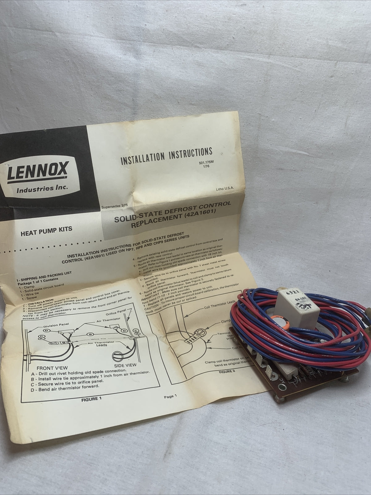 NEW🔥 Lennox Solid-State Defrost Control Replacement 42A1601 42a16 NOS