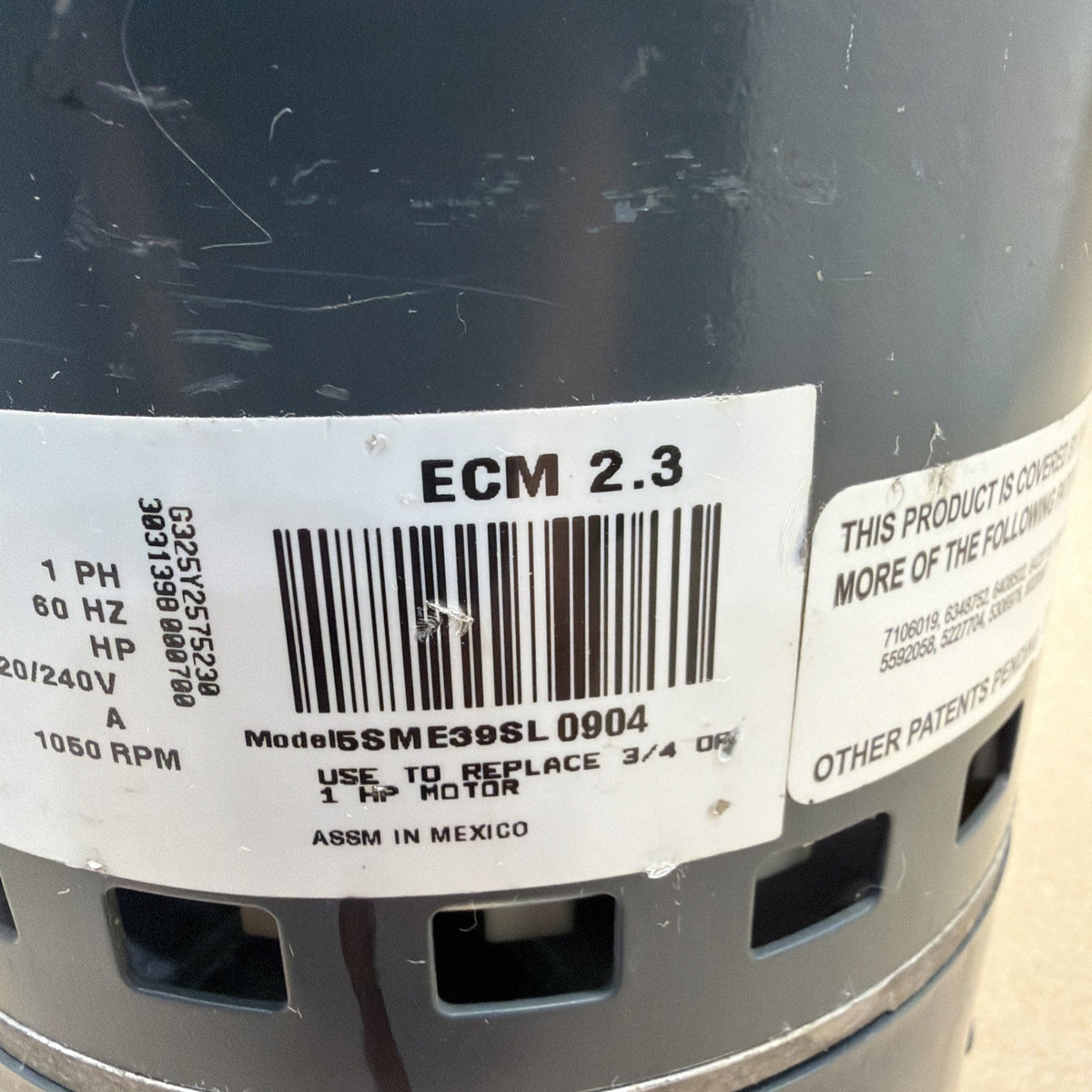 TESTED🔥GE ECM 2.3 CP02  MODULE  Motor  115V  1HP CCW 5SME39SL0904 MOT09263