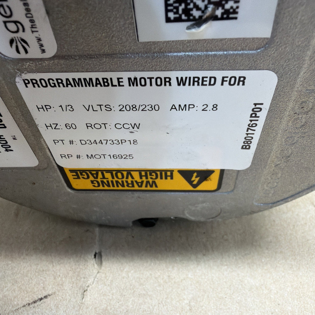 🔥 Genteq Eon 5SAB39DLV5477 Programmable Motor 1/3hp 208/230V  D344733P18 HD04
