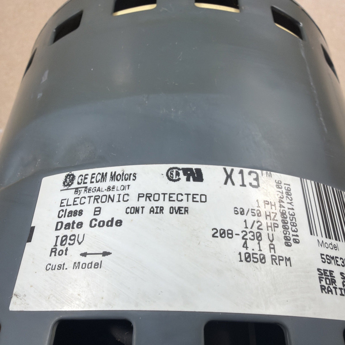 TESTED🔥 GE Genteq ECM X13 1/2 HP Blower Motor 5SME39HXL015A 430483 FM19