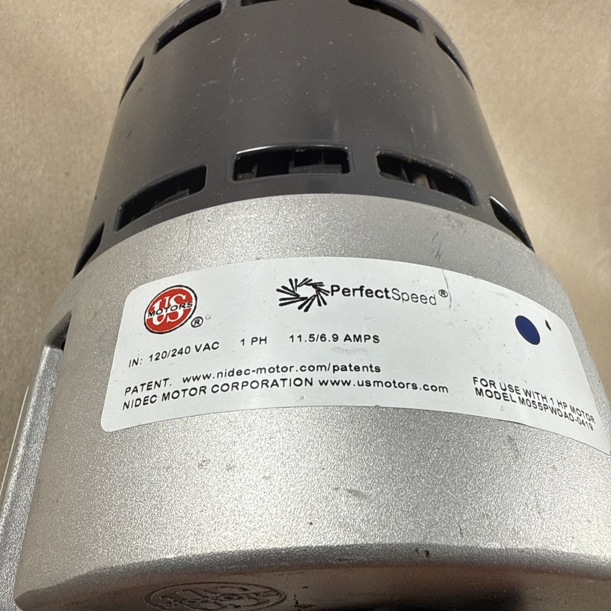 TESTED!!  US MOTORS Blower Motor M055PWDAD-0419 1HP J363354518 NIDEC (MT25)