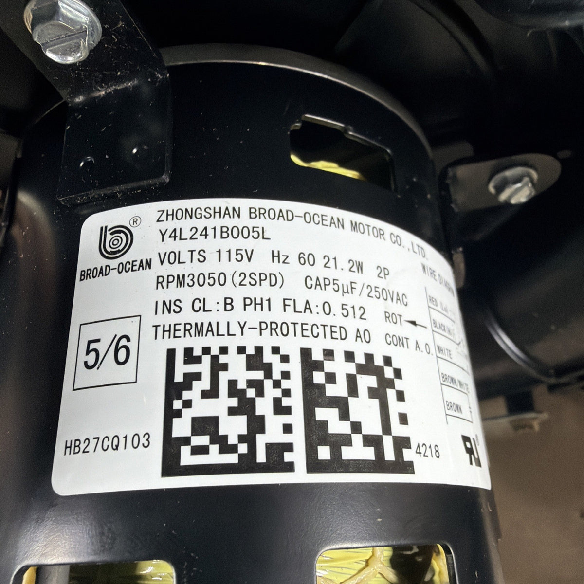 TESTED🔥🔥 Carrier HB27CQ103 Y4L241B005L   Inducer Motor