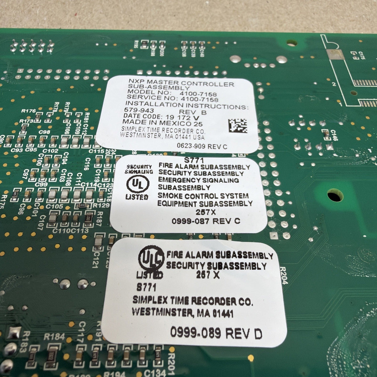 TESTED✅ Simplex 4100-7158 Master Controller CPU NXP FIRE ALARM
