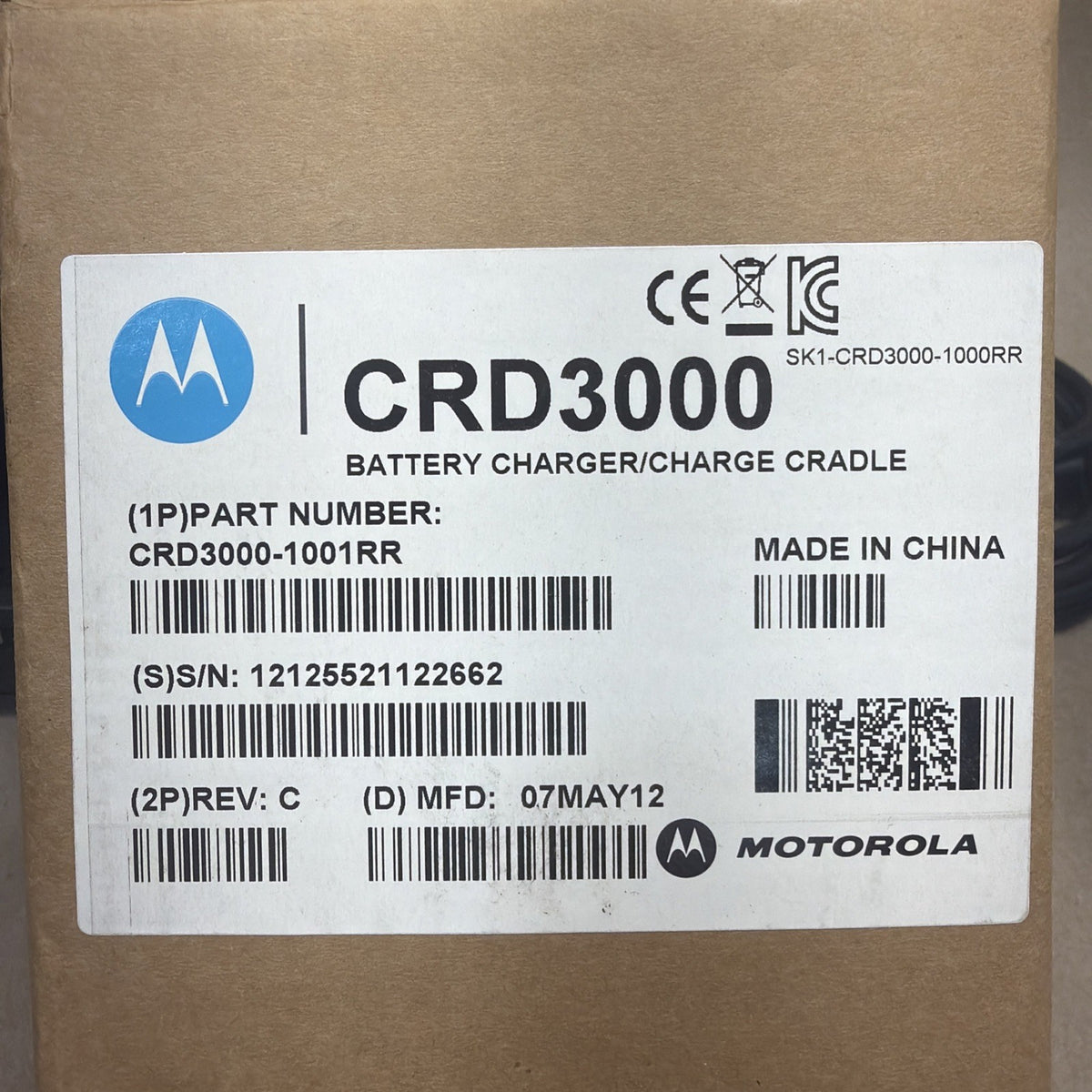 CRD3000-1001R Charging Cradle for Symbol Motorola MC3190 MC32N0 Barcode Scanner