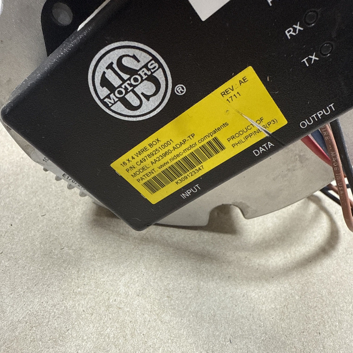 TESTED!!  US MOTORS Blower Motor M055PWDAD-0419 1HP J363354518 NIDEC (MT25)