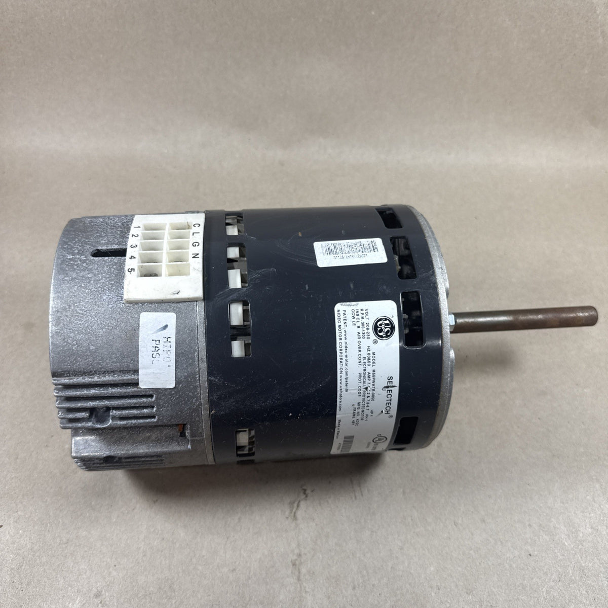 US Motors SELECTECH M55PWATR-0050 ECM Blower Motor 1HP 208-230V 105914-26 (#53)