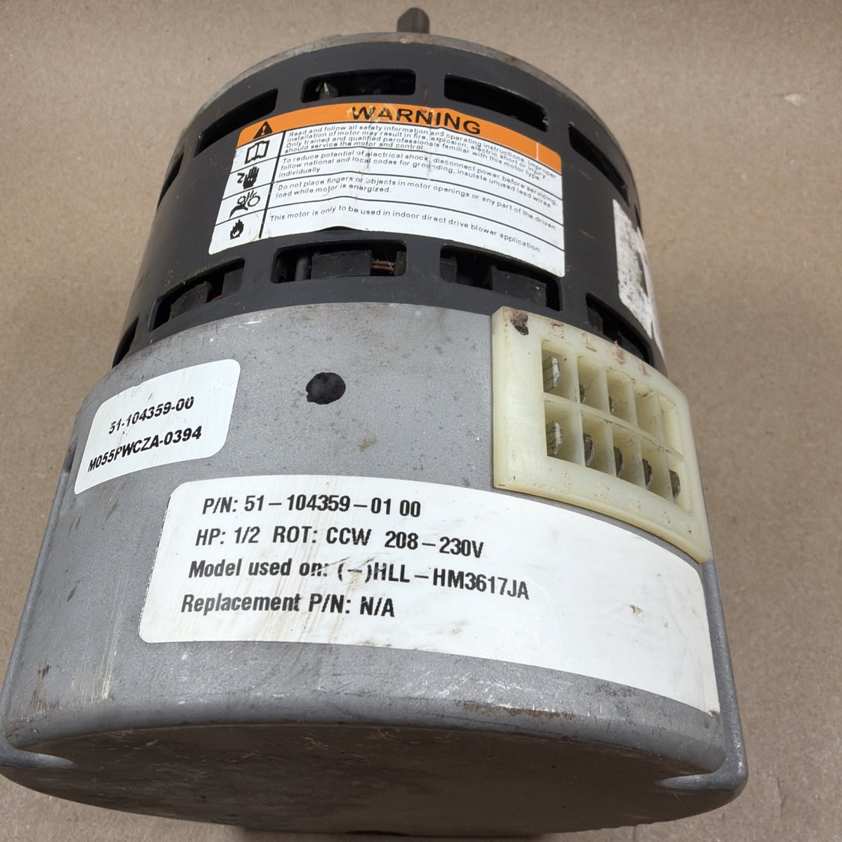 🔥🔥 Protech SELECTECH 1/2hp M055PWCZA-0394 Motor  Module 1/2 Hp 51-104359-00