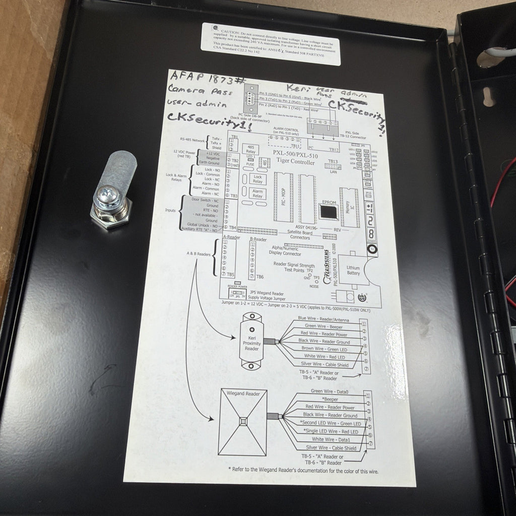 Keri PXL-500P Tiger Controller w/ Metal Enclosure Access Control Systems PXL-510