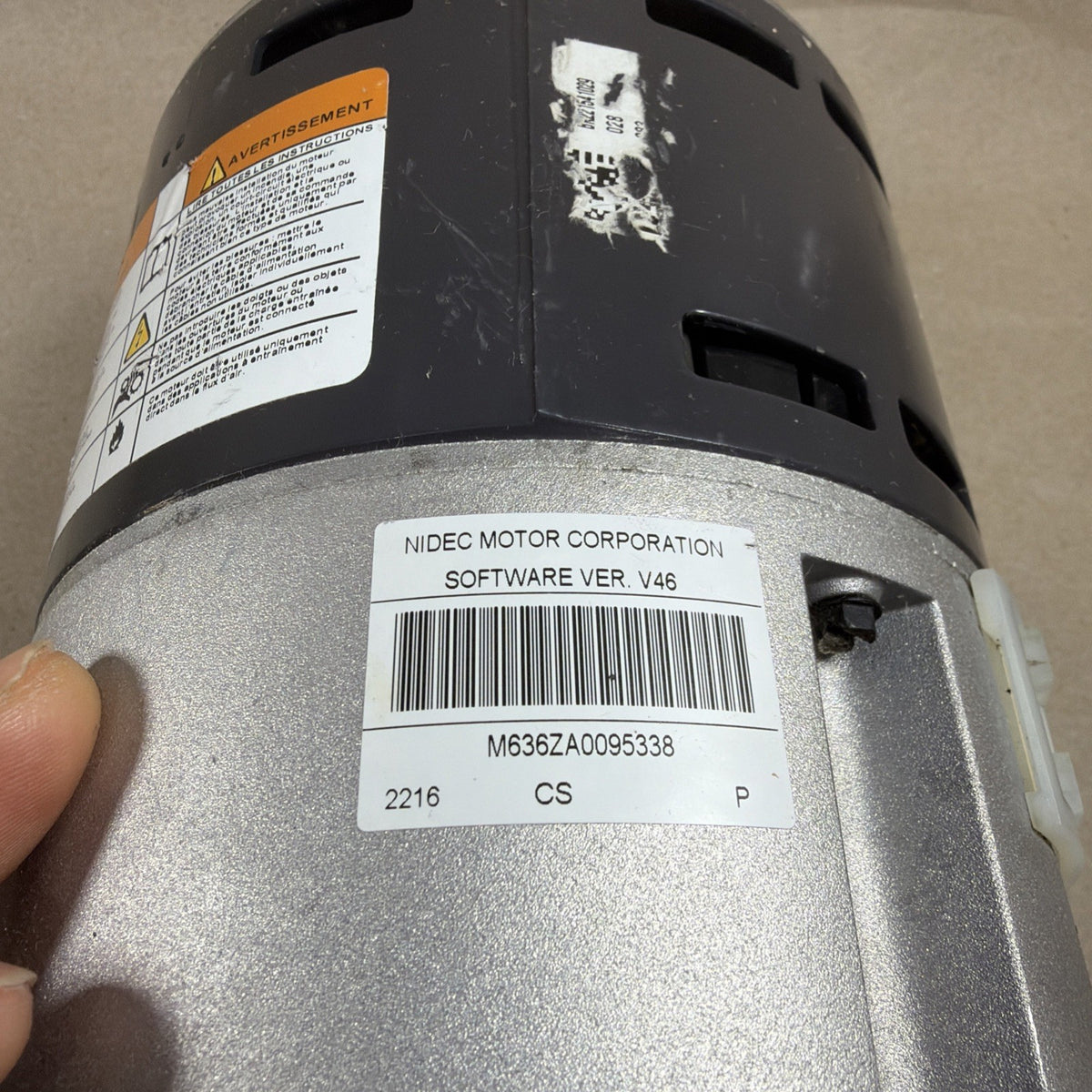 TESTED🔥 US Motors PerfectSpeed M55PWUCG-0160 ECM Blower Motor 1/2HP 115/208-230
