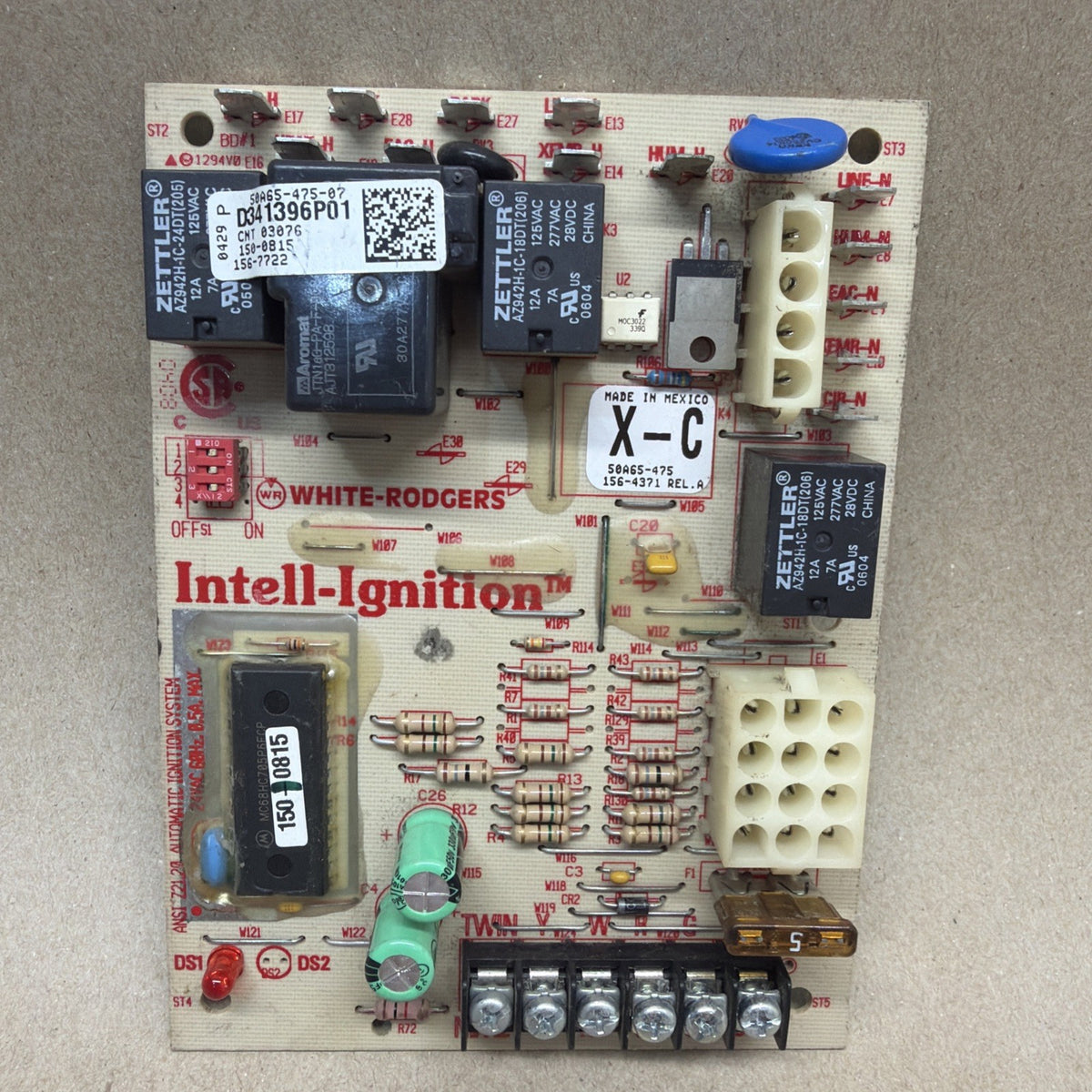 TESTED✅  White Rodgers D341396P01 Furnace Control Circuit Board 50A65-475-07
