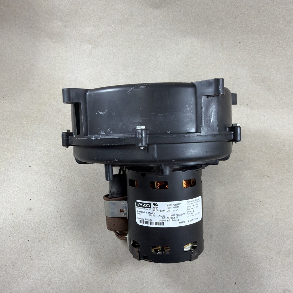 🔥🔥 Fasco 70623925 Induced Draft Motor 70-24206-01-04 115V 3400/2400RPM (B14)
