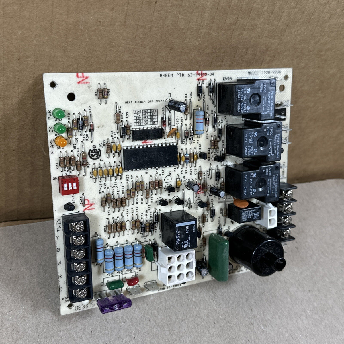 🔥🔥 RHEEM RUDD 1028-83-9282B Furnace Control Board 62-24140-04 1028-928 (C309)