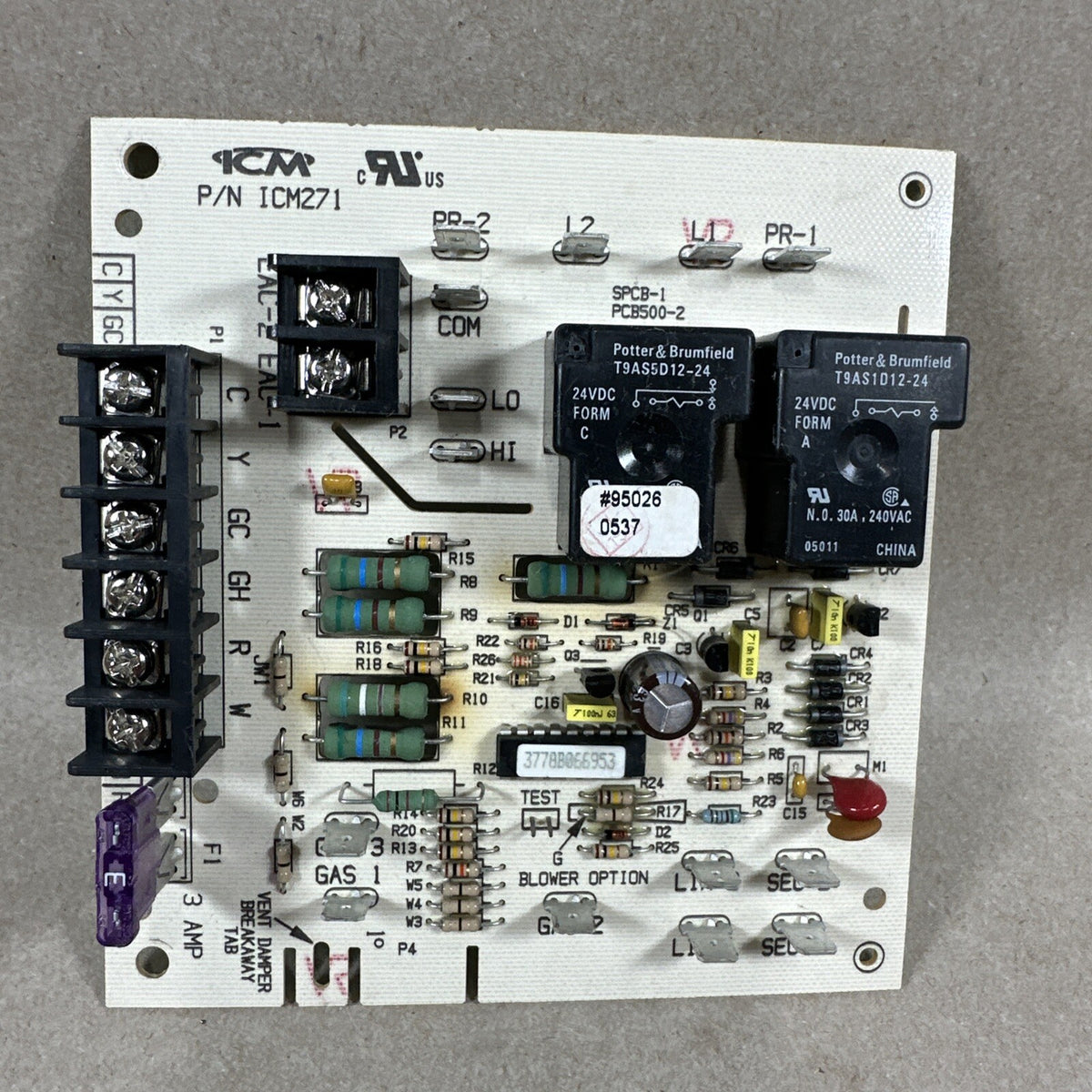 Carrier ICM-271 Fan Blower Control Circuit Board SPCB-1 PCB500-2. (H48)