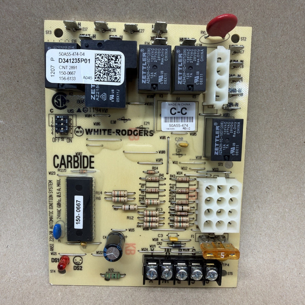 TESTED✅. Furnace Control Circuit Board 50A55-474-04 D341235P01 White-Rodgers