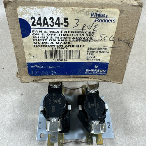 24A34-5 White Rogers Fan & Heat Sequencer Emerson Electric Mobile Home Furnace