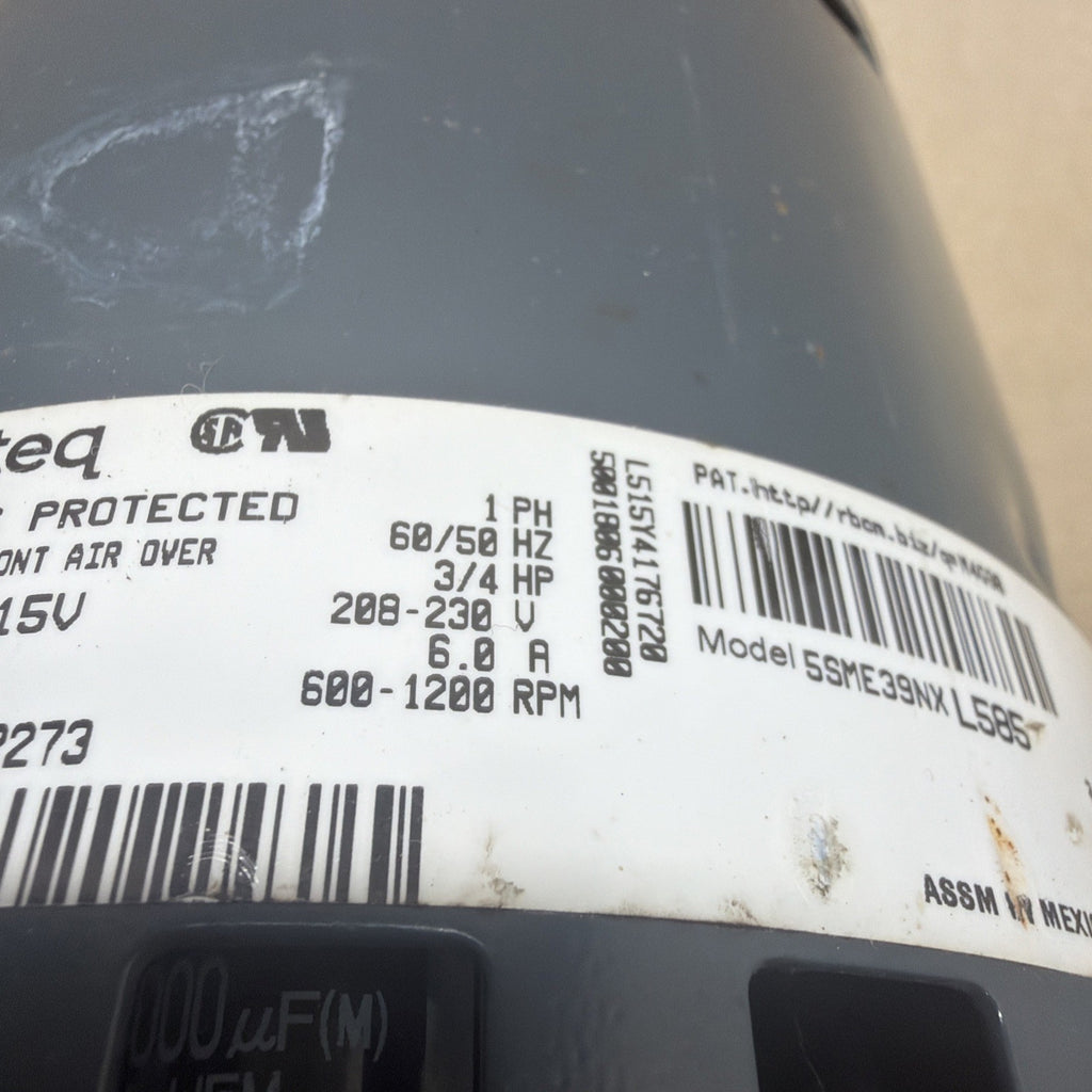 TESTED✅  Genteq Motor X13 3/4 HP  230V  5SME39NXL585 HD46AR273 FM18