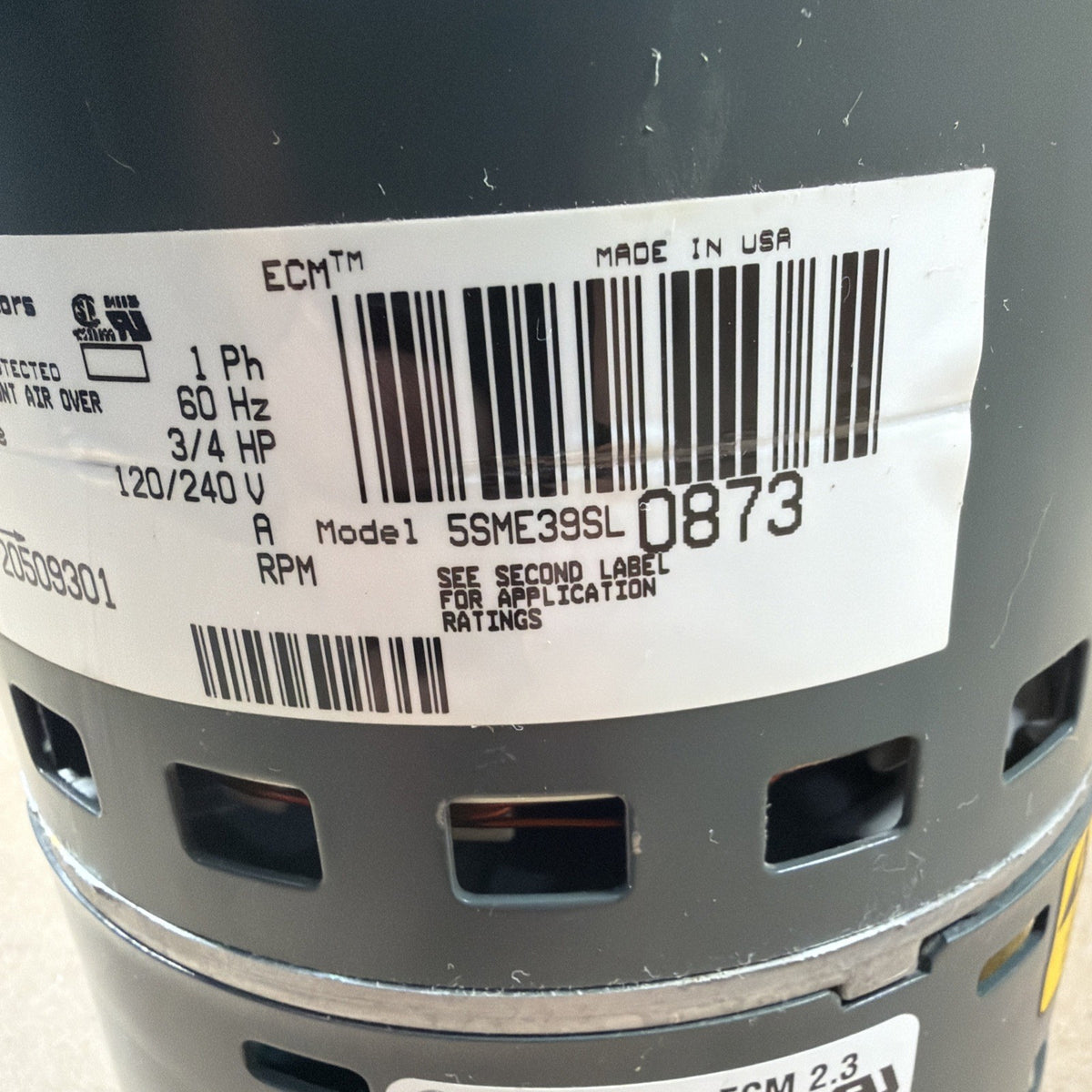 🔥 Trane 5SME39SL0615 3/4HP ECM 2.3 DG03 Genteq Furnace Blower Motor CCW