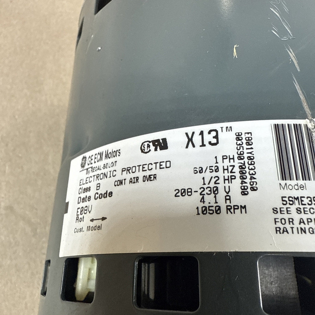 TESTED GE Genteq ECM X13 1/2 HP Blower Motor 5SME39HXL015A 101207-03 FM19 (#8)