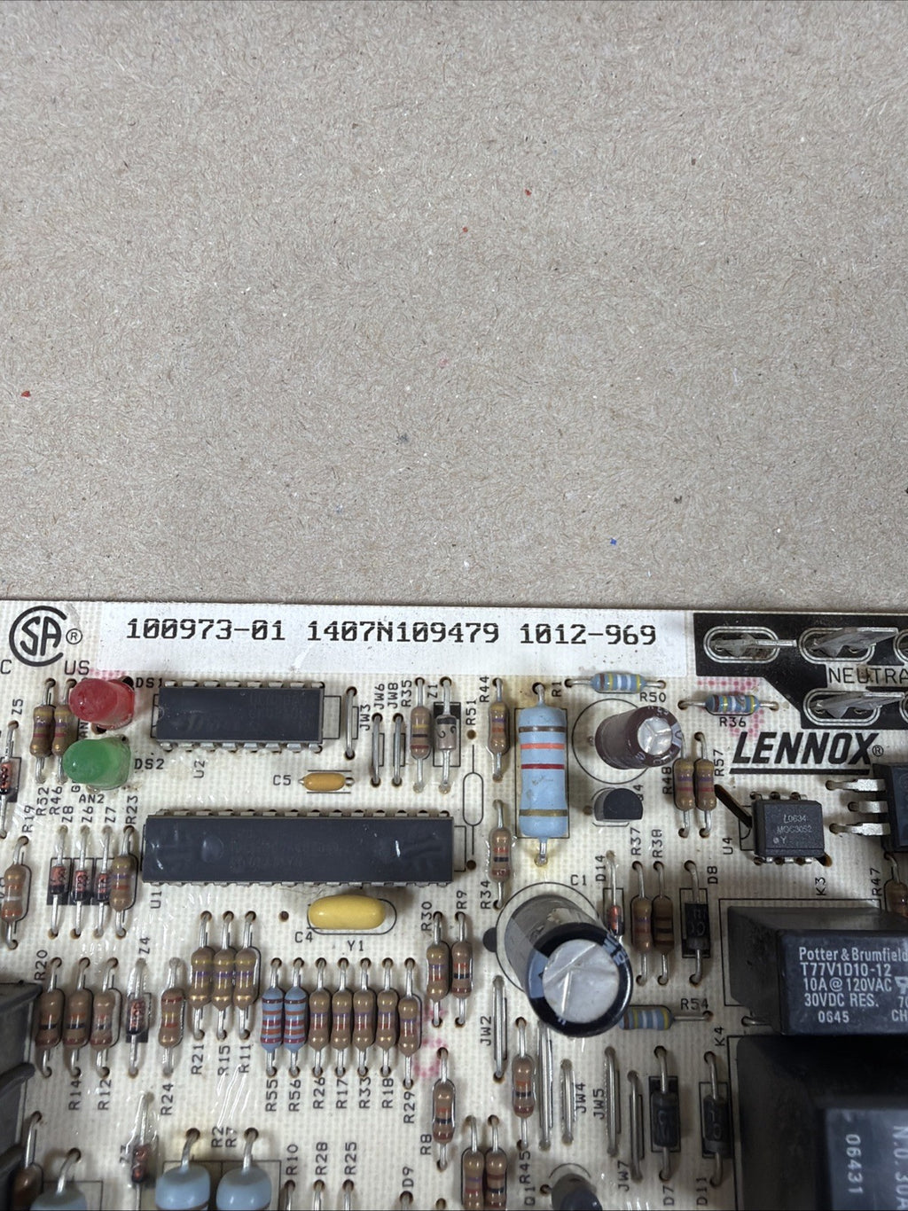 TESTED🔥. LENNOX 1012-83-9693A FURNACE CONTROL BOARD 100973-01.  1012-969