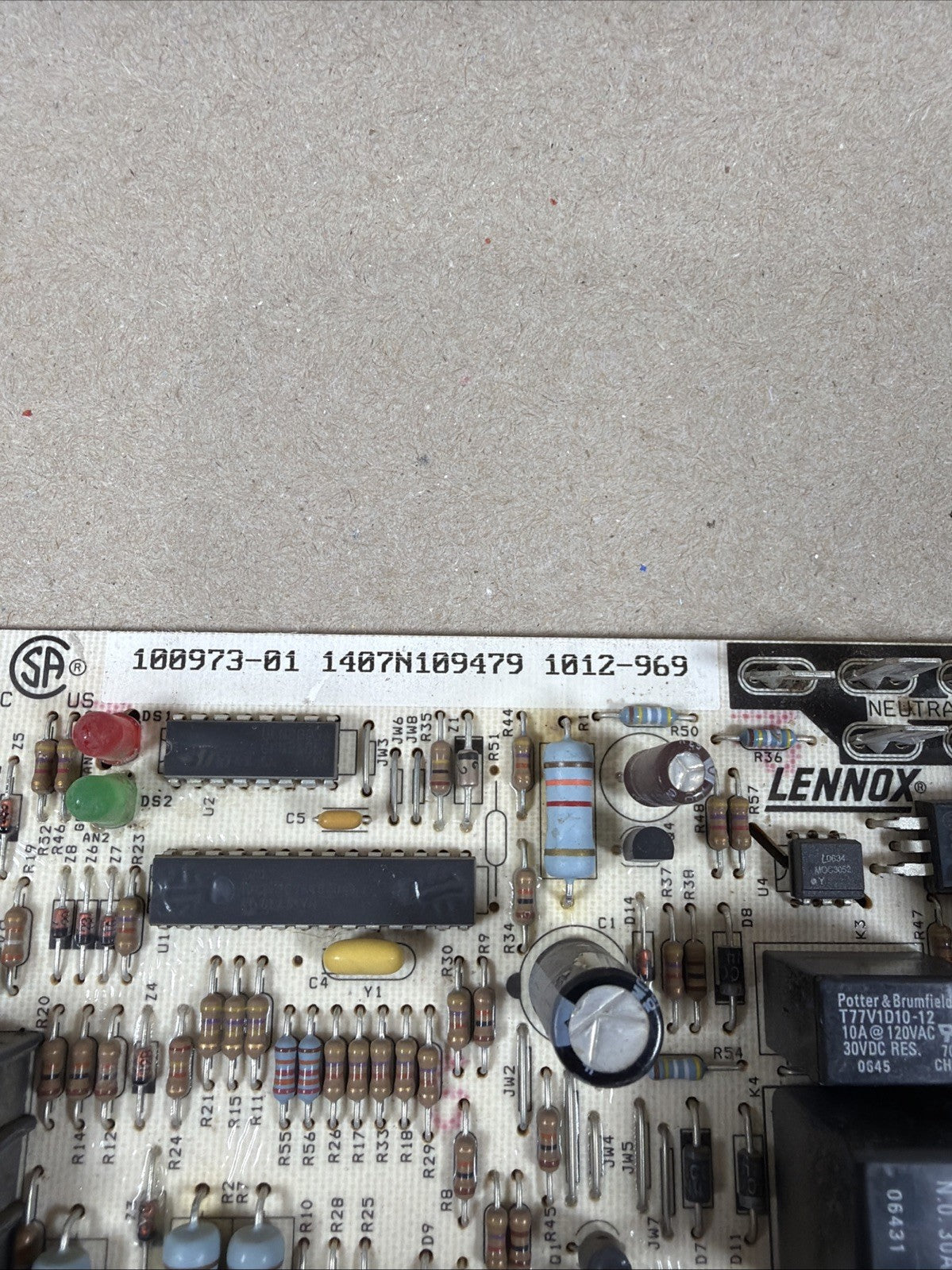TESTED🔥. LENNOX 1012-83-9693A FURNACE CONTROL BOARD 100973-01.  1012-969