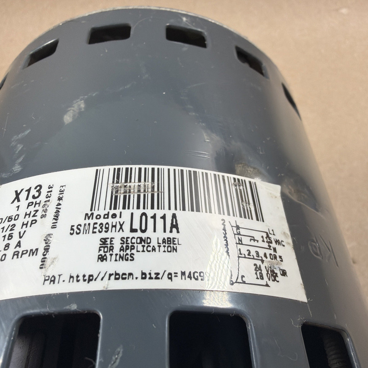TESTED🔥 Genteq X13 FM15 5SME39HXL011A Blower Motor 437650 1/2HP 115V CCWLE