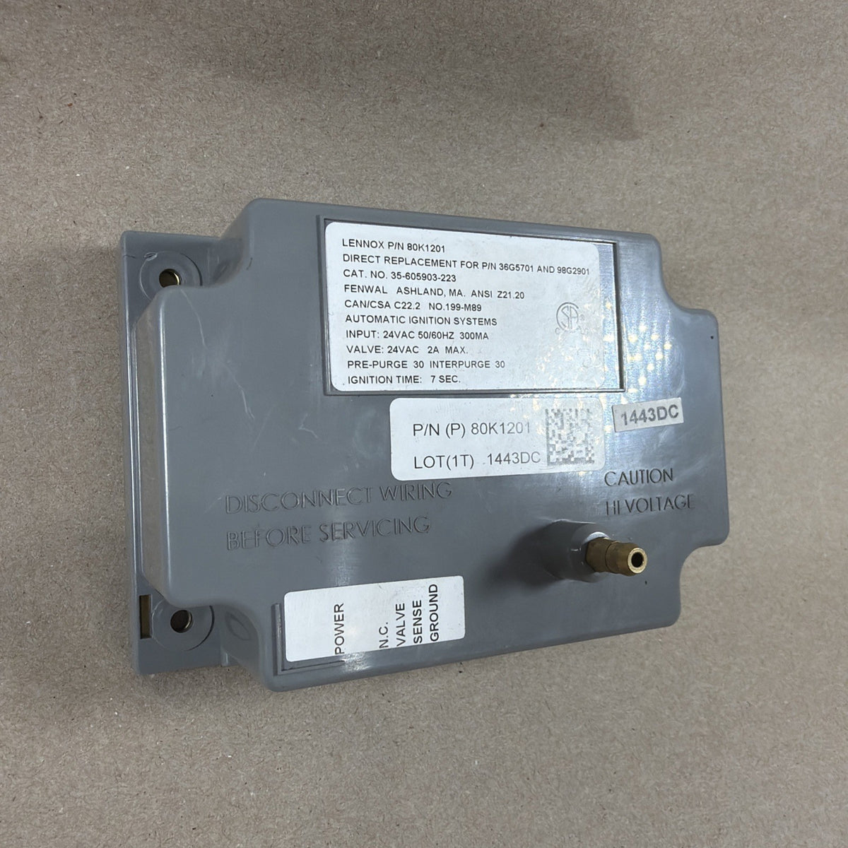 🔥🔥 LENNOX 80K1201 Ignition Control Module FENWAL 35-605903-223 36G5701 (N13)