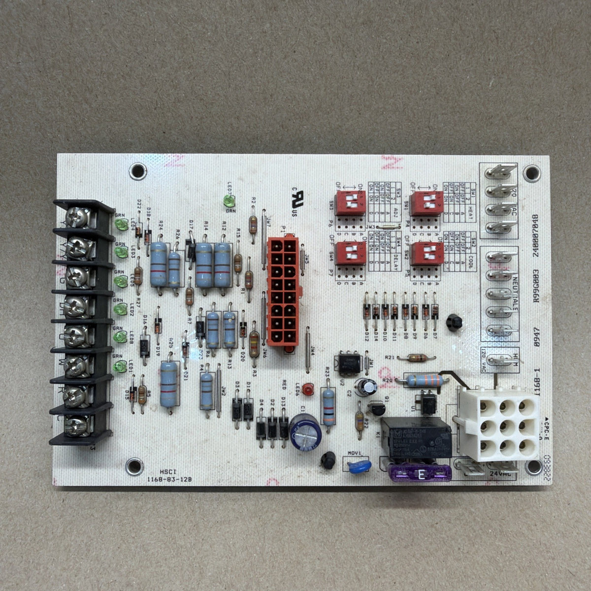TESTED✅. 1168-1.  R99G003.  Furnace Control Board 1168-83-12B