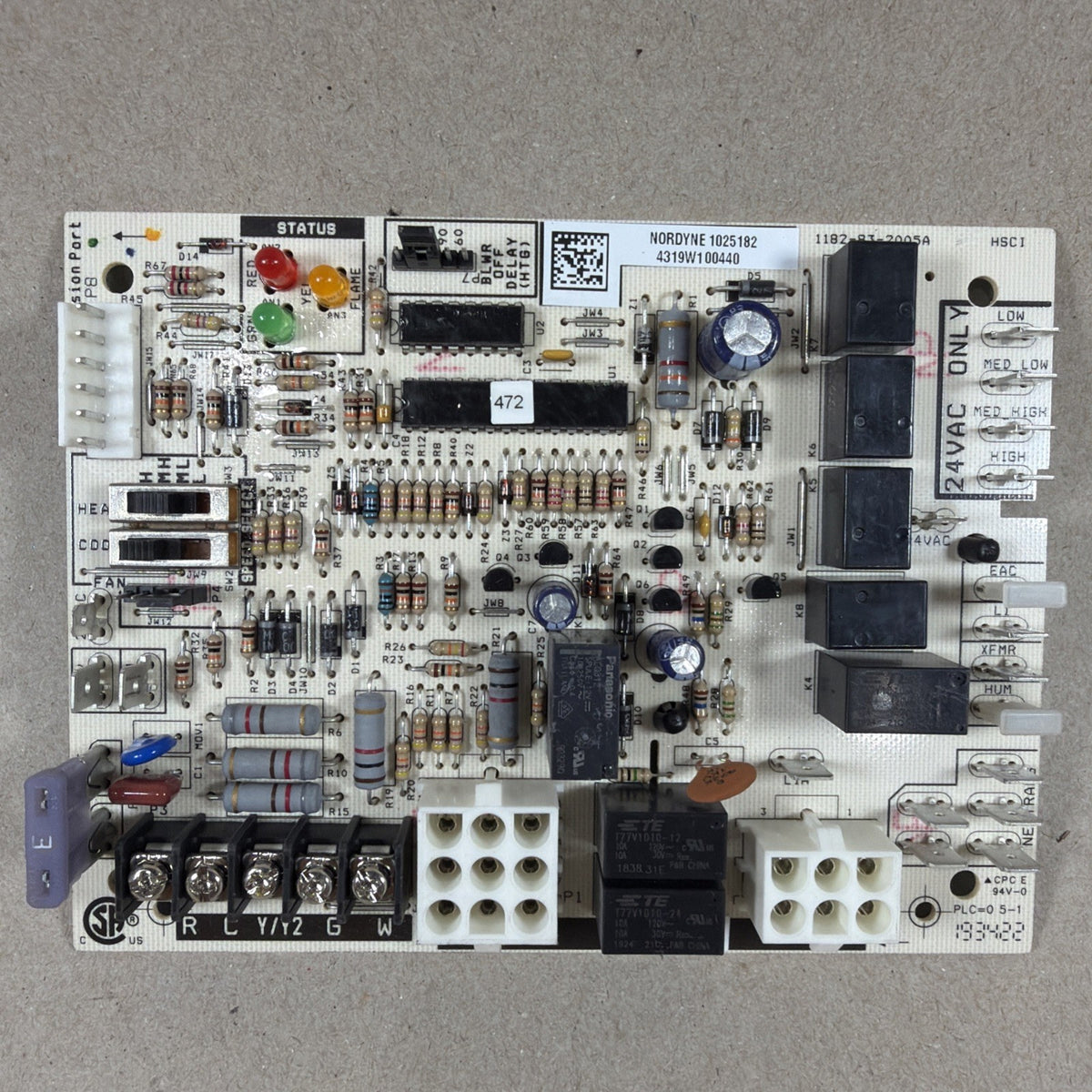 TESTED🔥🔥 1182-83-2005A Nordyne 1182-215 Furnace Control Board 1025182 (H23)