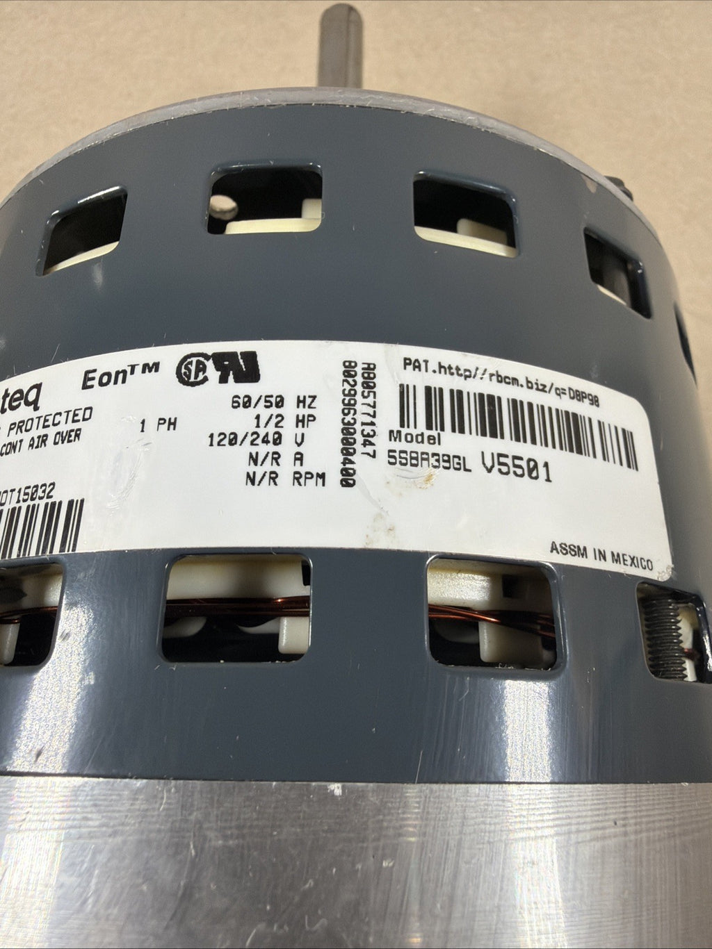 TESTED🔥 Genteq MOD02203 CCW 115V  Furnace Blower Motor 5SBA39GLV5501 HD03 (V8)