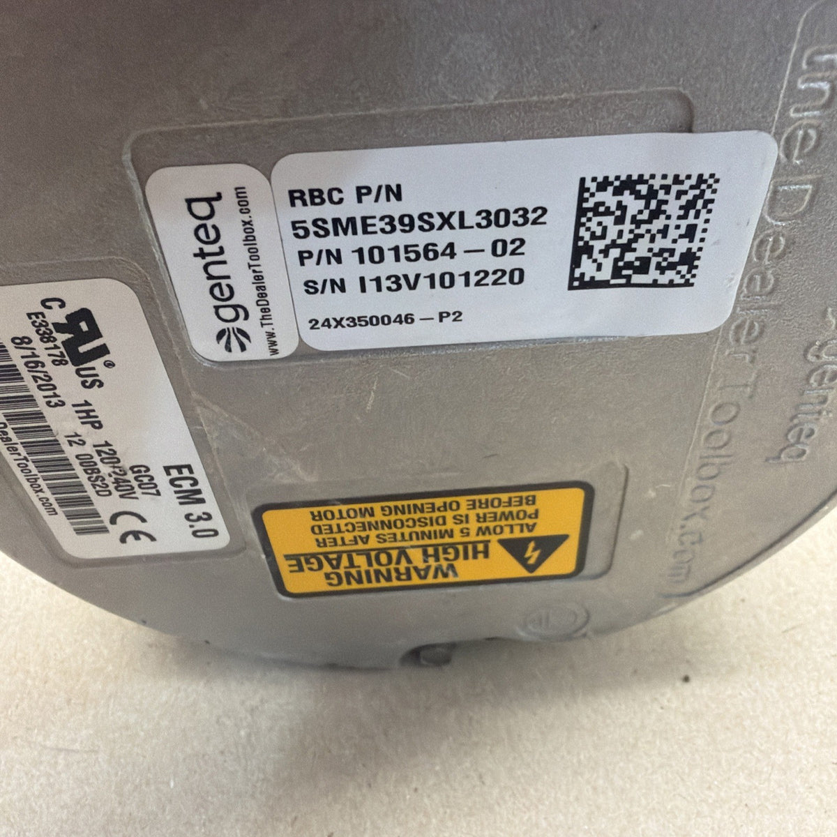 TESTED✅ Genteq ECM 3.0 Blower Motor 5SME39SXL3032 1HP 101564-02 GC07