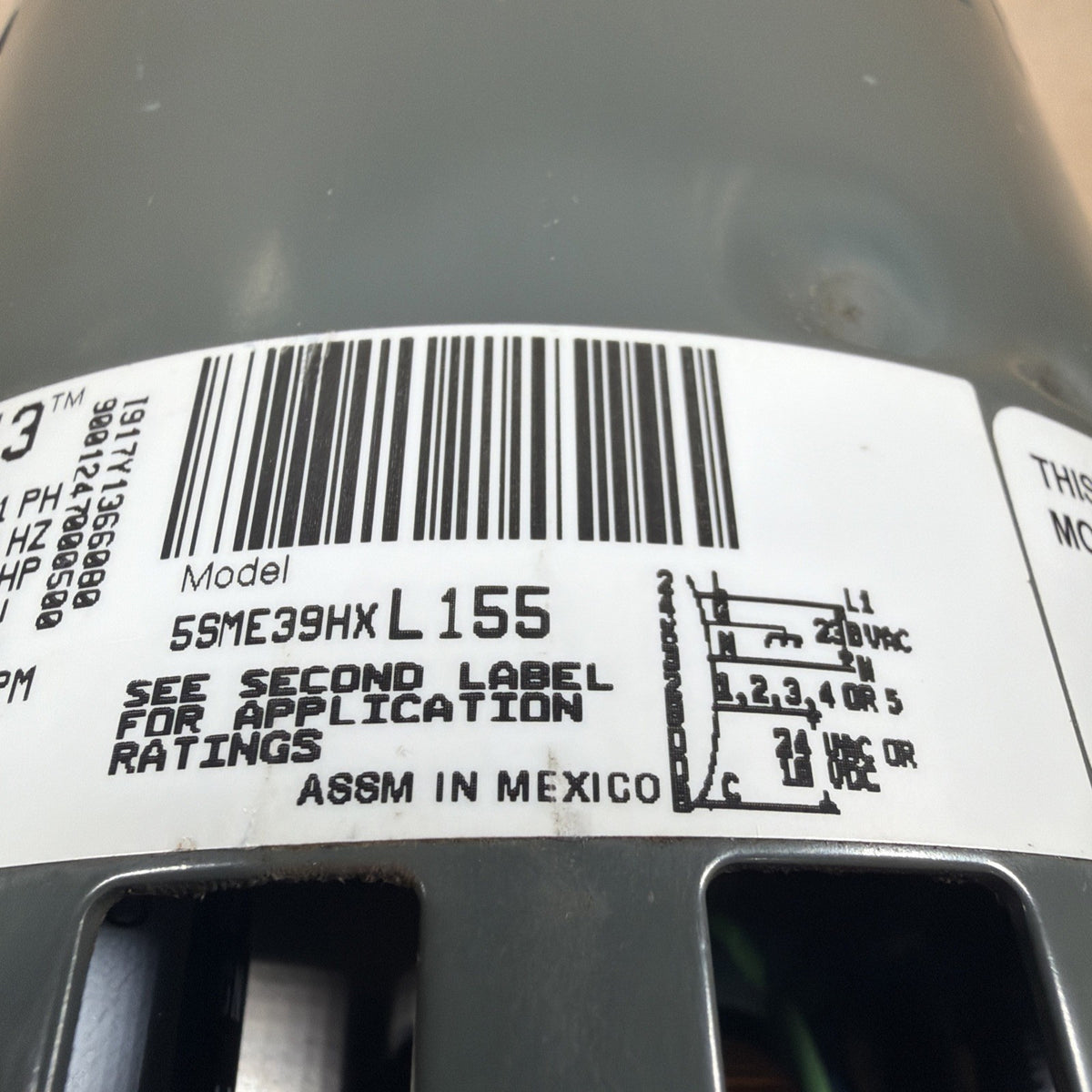 TESTED✅ GE Genteq ECM X13 1/2 HP Blower Motor 5SME39HXL155 230V  FM19 1185247