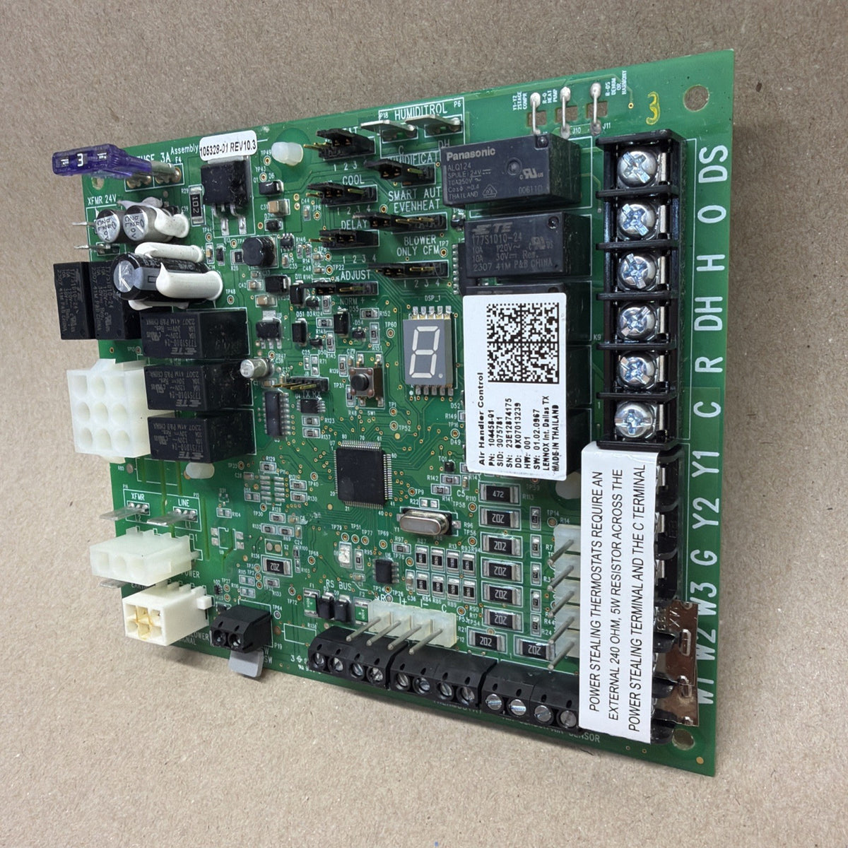 TESTED✅ Lennox 104458-01 Air Handler Control Board Furnace 105328-01