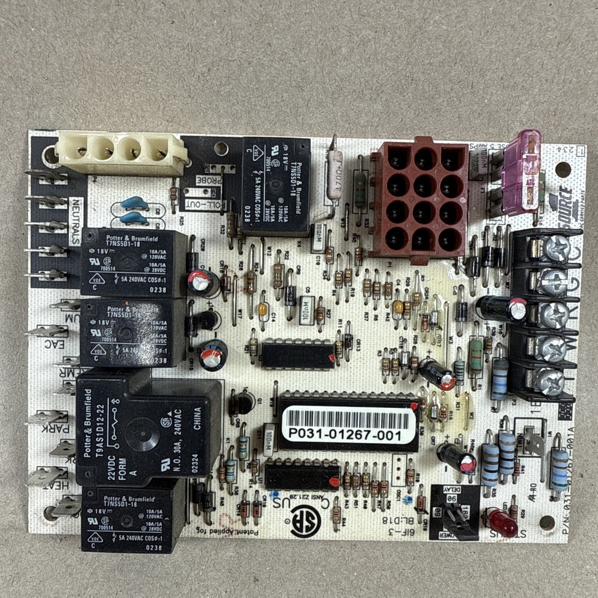 York Coleman P031-01267-001 Furnace Circuit Board SOURCE1 031-01267-001A (C90