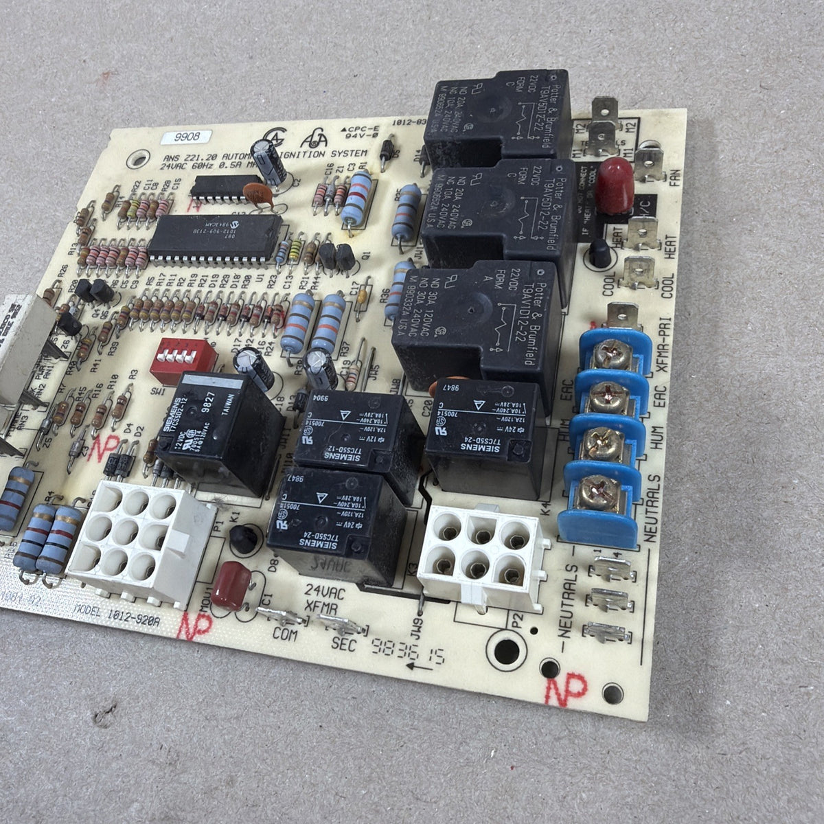 TESTED🔥 1012-83-9203A.   62-24084-02 1012-920A  control board Rheem Furnace