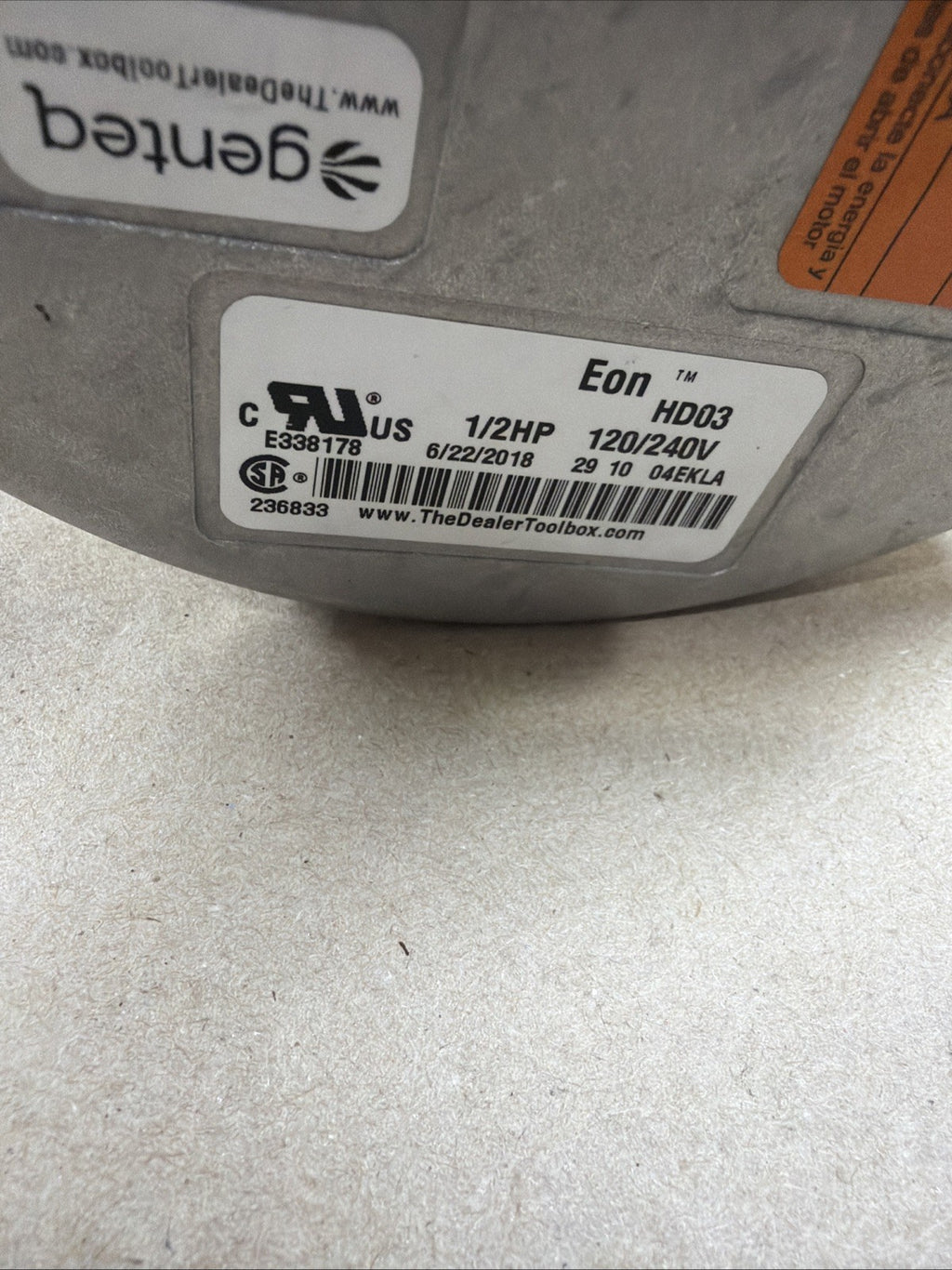 TESTED🔥 Genteq MOD02203 CCW 115V  Furnace Blower Motor 5SBA39GLV5501 HD03 (V8)