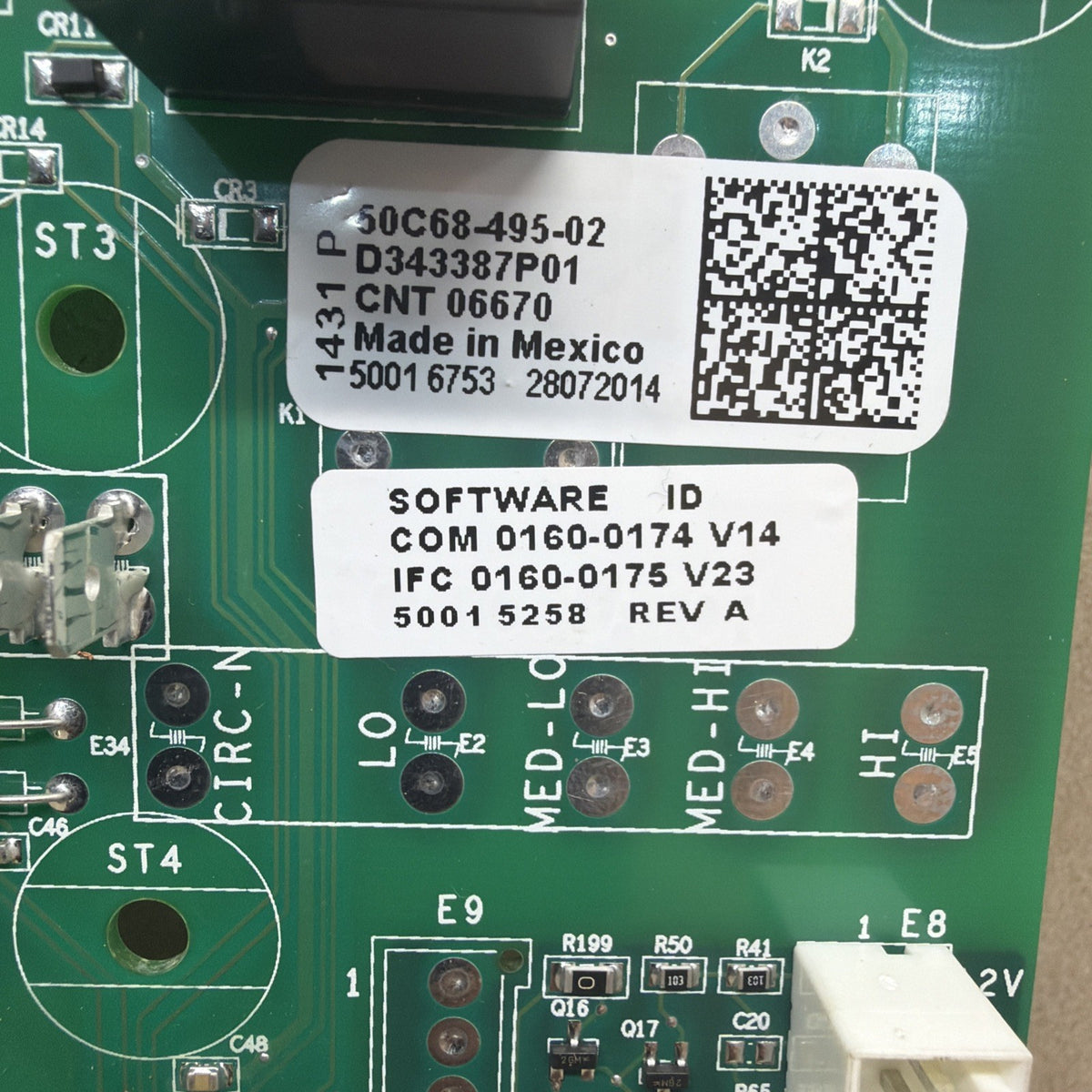 🔥🔥 Goodman EMERSON D343387P01 Furnace Control Circuit Board 50C68-495-02