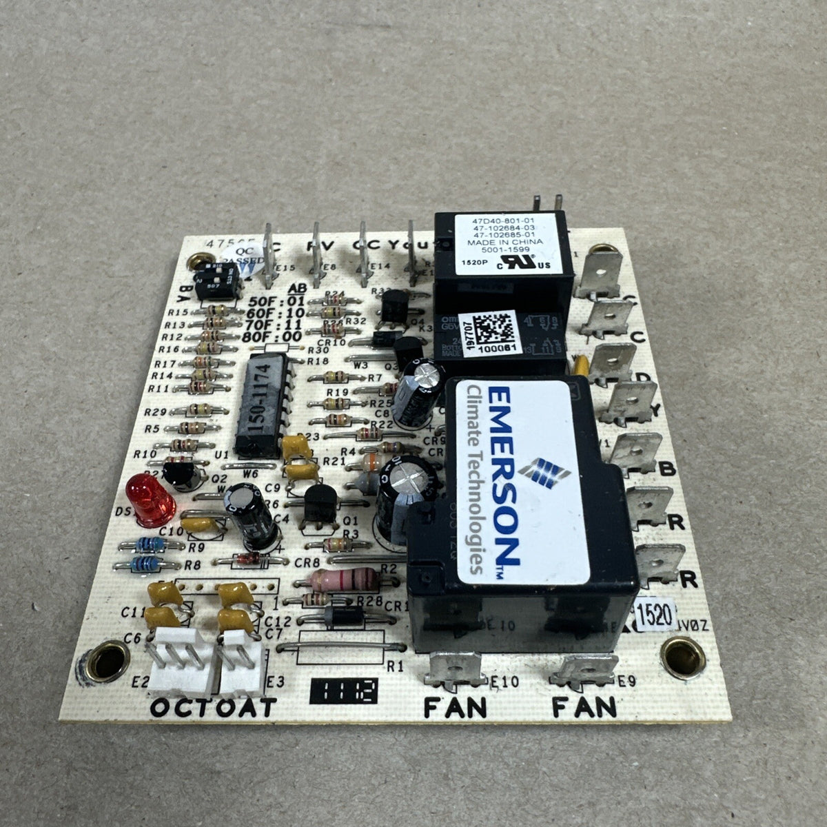 Defrost Control Board White Rodgers Emerson 47D40-801-01 47-102684-03 (I76)