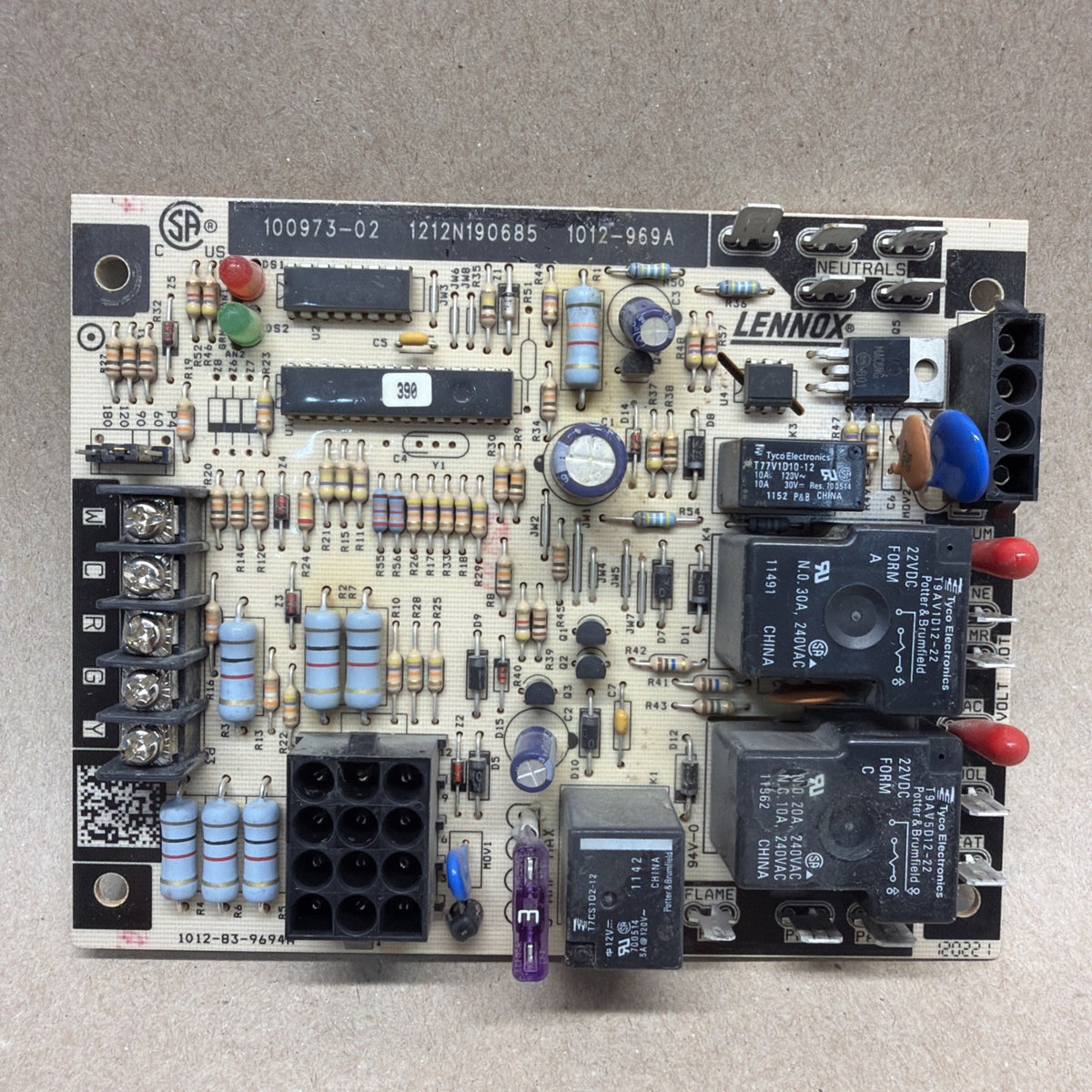 TESTED🔥 Lennox 1012-83-9694A 100973-02 Furnace Control Board 1012-969A