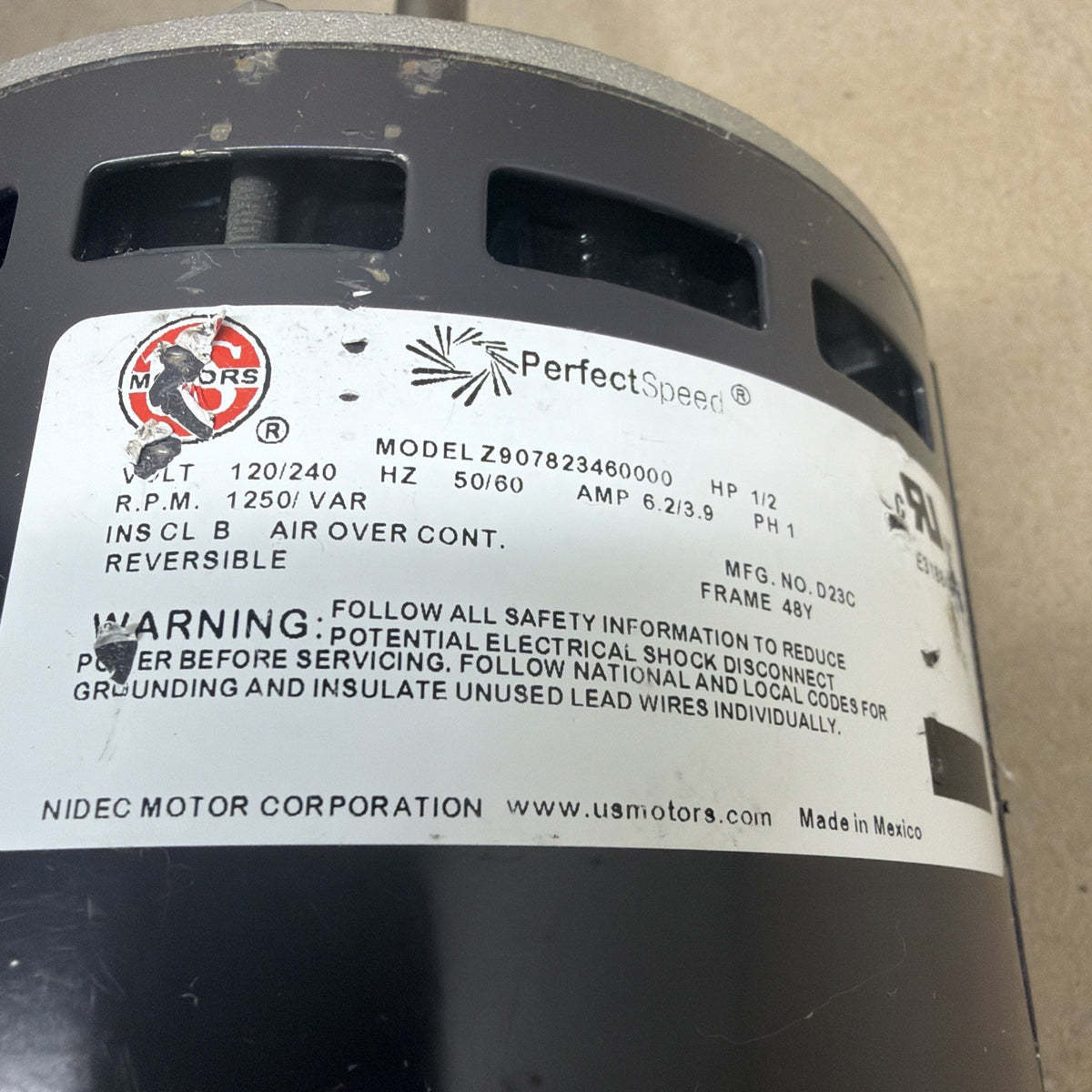 ✅ US Motors ECM M055PWCVV-0346 Blower Motor 1HP  PerfectSpeed AA23960-ADAP-TP