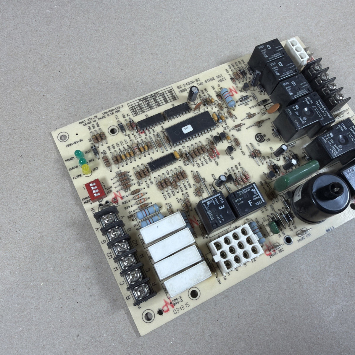 TESTED🔥 RHEEM RUUD 62-24320-02  Furnace Control Board 1095-101   1095-83-3B