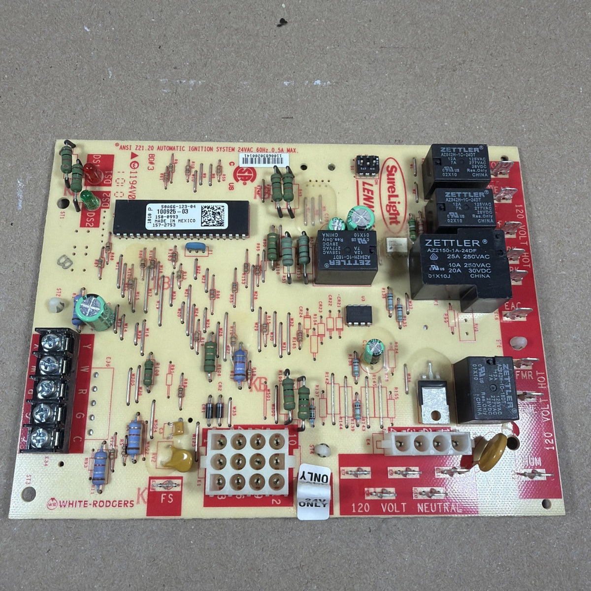 TESTED✅  Lennox 50A66-123-04 Furnace Control Circuit Board 100925-03