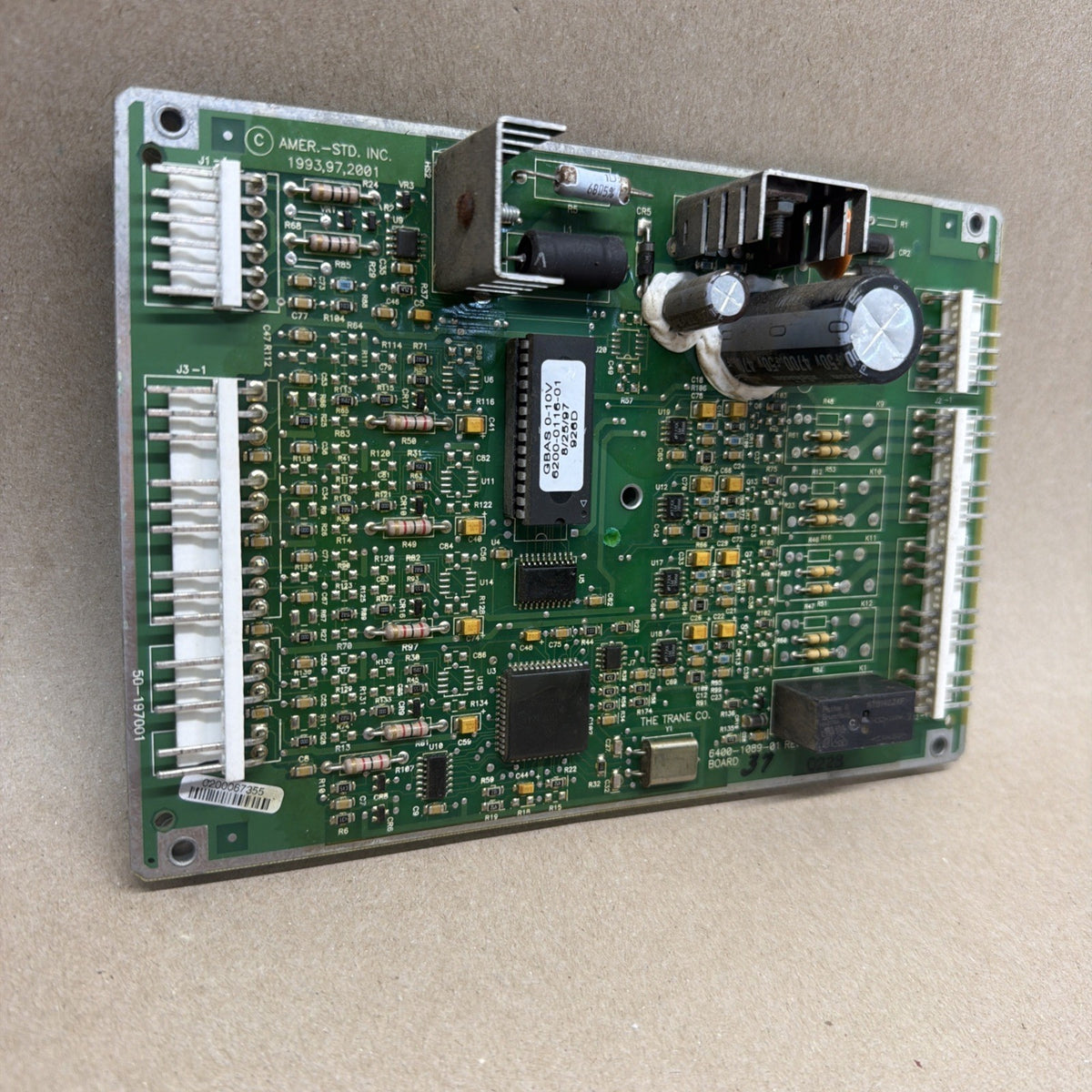 Tested✅ American Standard / Trane 6400-1089-01 Chiller Control Board Rev. A